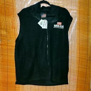 Made in USA. NRA fleece vest. Full-zip. Size XL.